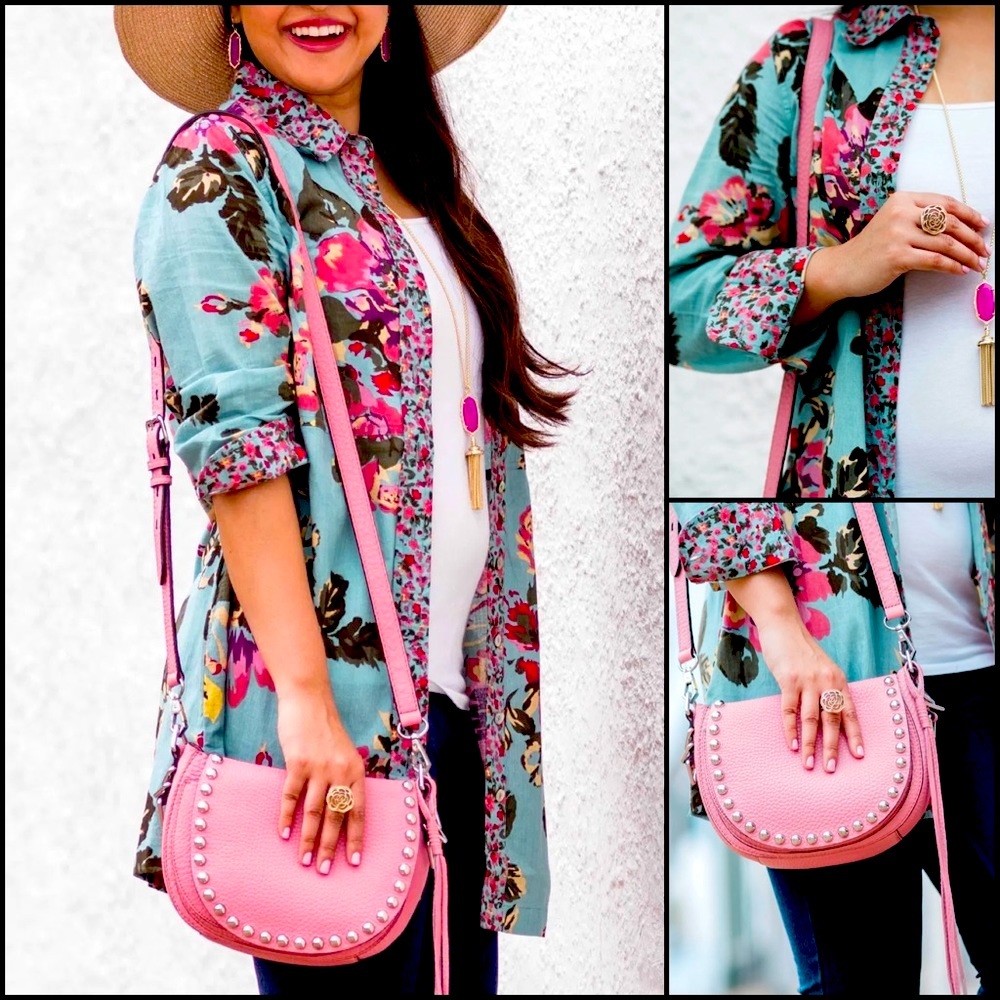 Soft Surroundings Floral Button Down Tunic Duster Kimono Shirt - Picture 3 of 9